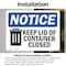 Signmission Keep Lid Of Container Closed, 10 in W x Rectangle, Vinyl Decal OS-2PACK-NS-D-710-L-15863 - alternate 2